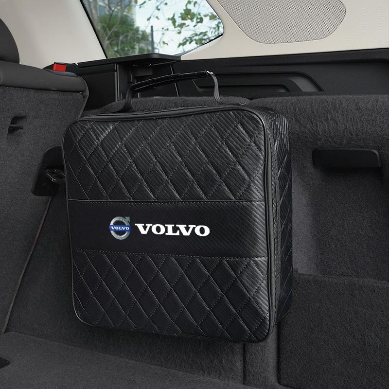 Car Leather Storage Bag High-capacity Auto Trunk Handbag For Volvo Xc60 XC40 EX40 Xc90 S60 S90 EX30 V40 V60 V50 V90 S80 C40 V70