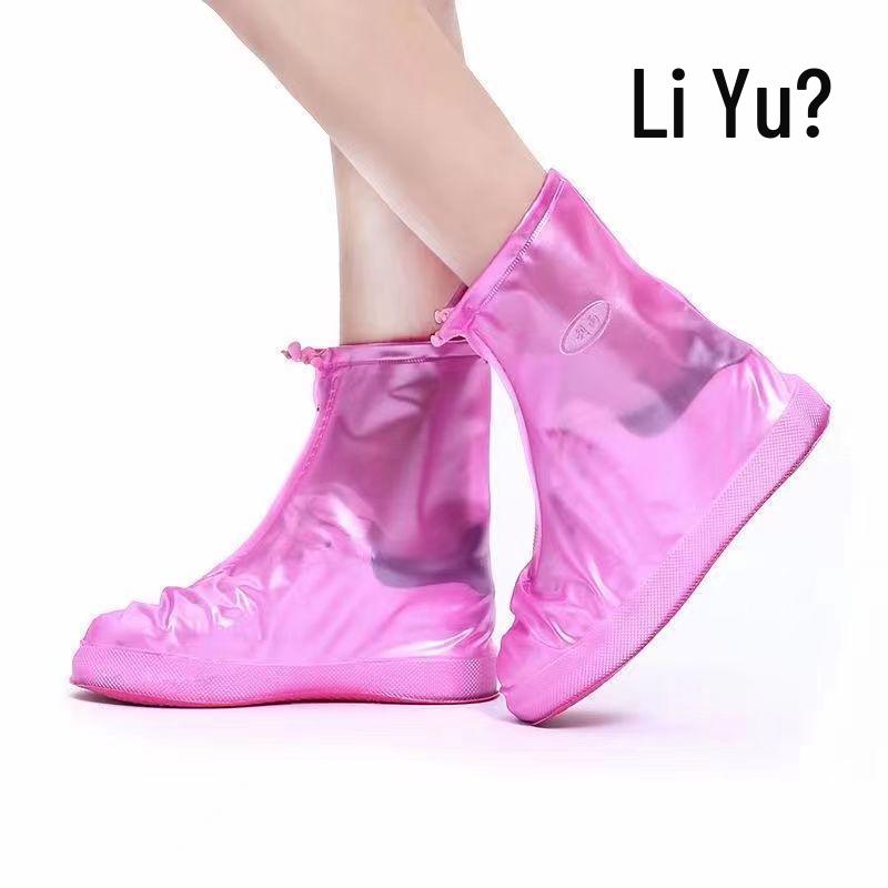 Унисекс Нескользящие Высокие Водонепроницаемые Бахилы - Износостойкие, Брызгозащищенные, Идеальные для Взрослых и Детей в Дождливых Уличных Условиях.