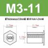 Шестигранные Заклепочные Гайки-Болты M2-M8, Резьбовой Стержень с Цилиндрической Головкой