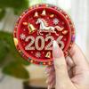 1 шт. Магнит на холодильник 'Год Лошади' 2026 Китайский Зодиак Лошадь Акриловый Магнит на Холодильник Домашняя Кухня Новогоднее Украшение