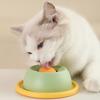 Миска для лизания для питомцев, забавная миска-медленное кормление с вращающимся шариком, шарик для лизания для кошек, диспенсер для жидкого лакомства, нескользящая миска для лизания для собак, кошек, здоровье пищеварения, обогащение