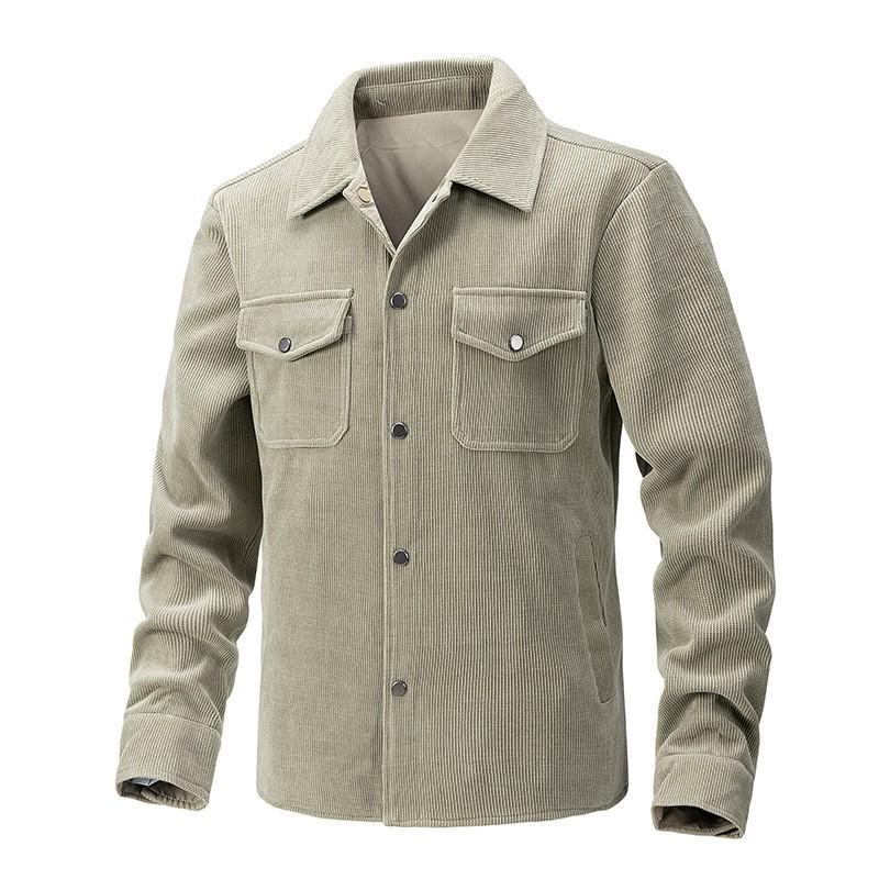 Mens Slim Fit Jacket Casual Fall Outerwear Solid Color Long Sleeve Non-Hooded