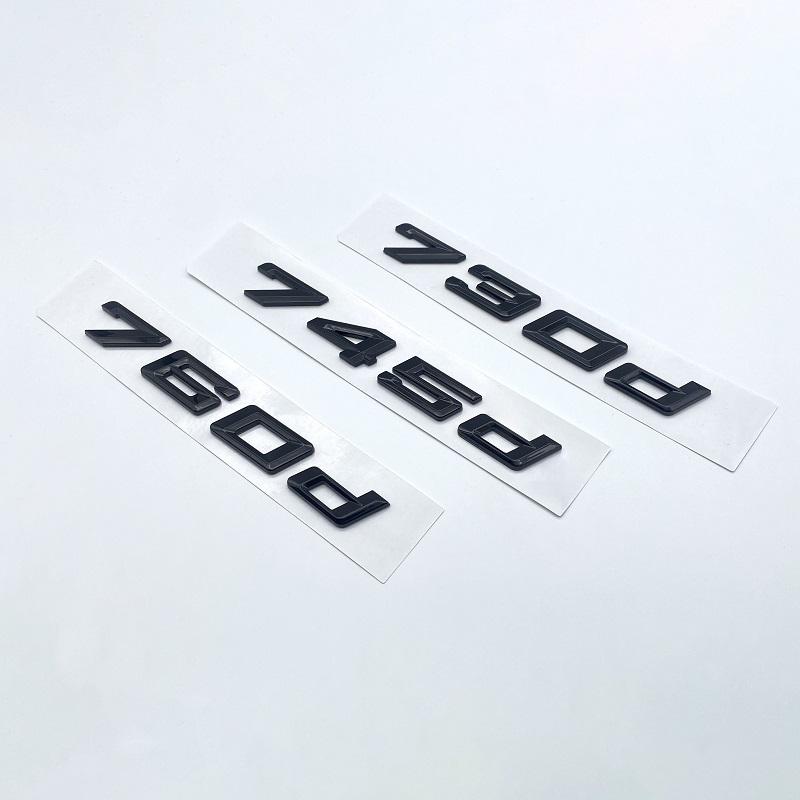 New Font Numbers Letters 730d 740d 745d 750d 760d Top ABS Emblem for BMW 7 Series Car Trunk Nameplate Logo Sticker Black