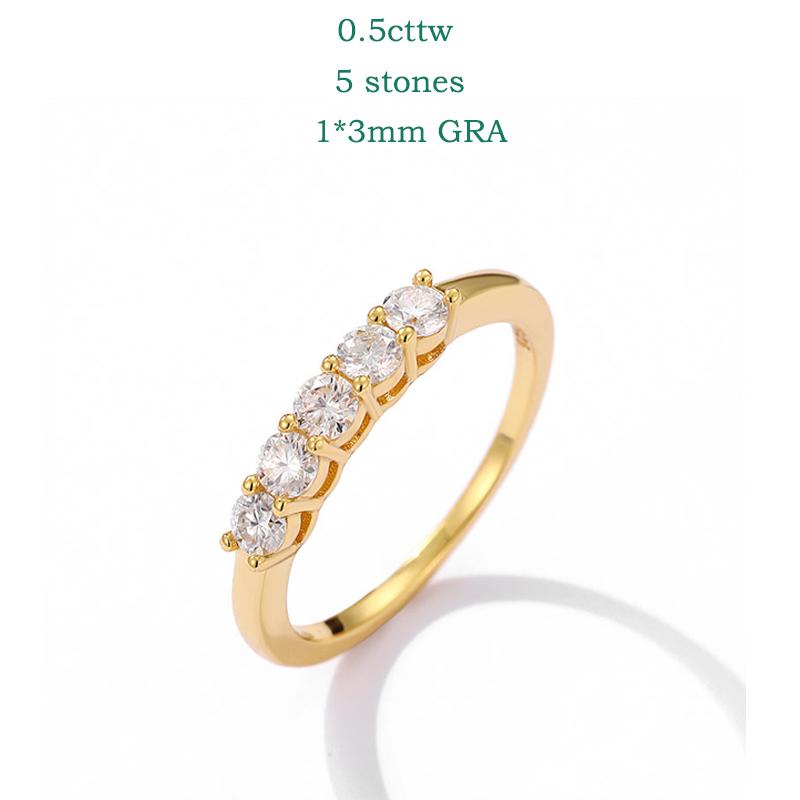 Кольца Smyoue 0.7CT 3mm из драгоценного камня муассанит для женщин S925 Silver, подходящие для свадьбы, бриллианты, составное кольцо, подарок из белого золота