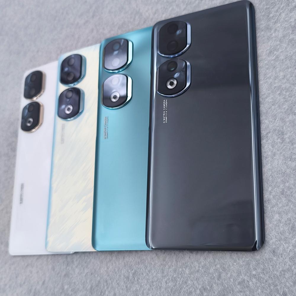 For Honor 90 Pro Battery Back Cover Rear Housing Shell Repair Parts Replacement With Lens Frame Covers and Stickiness Adhesive