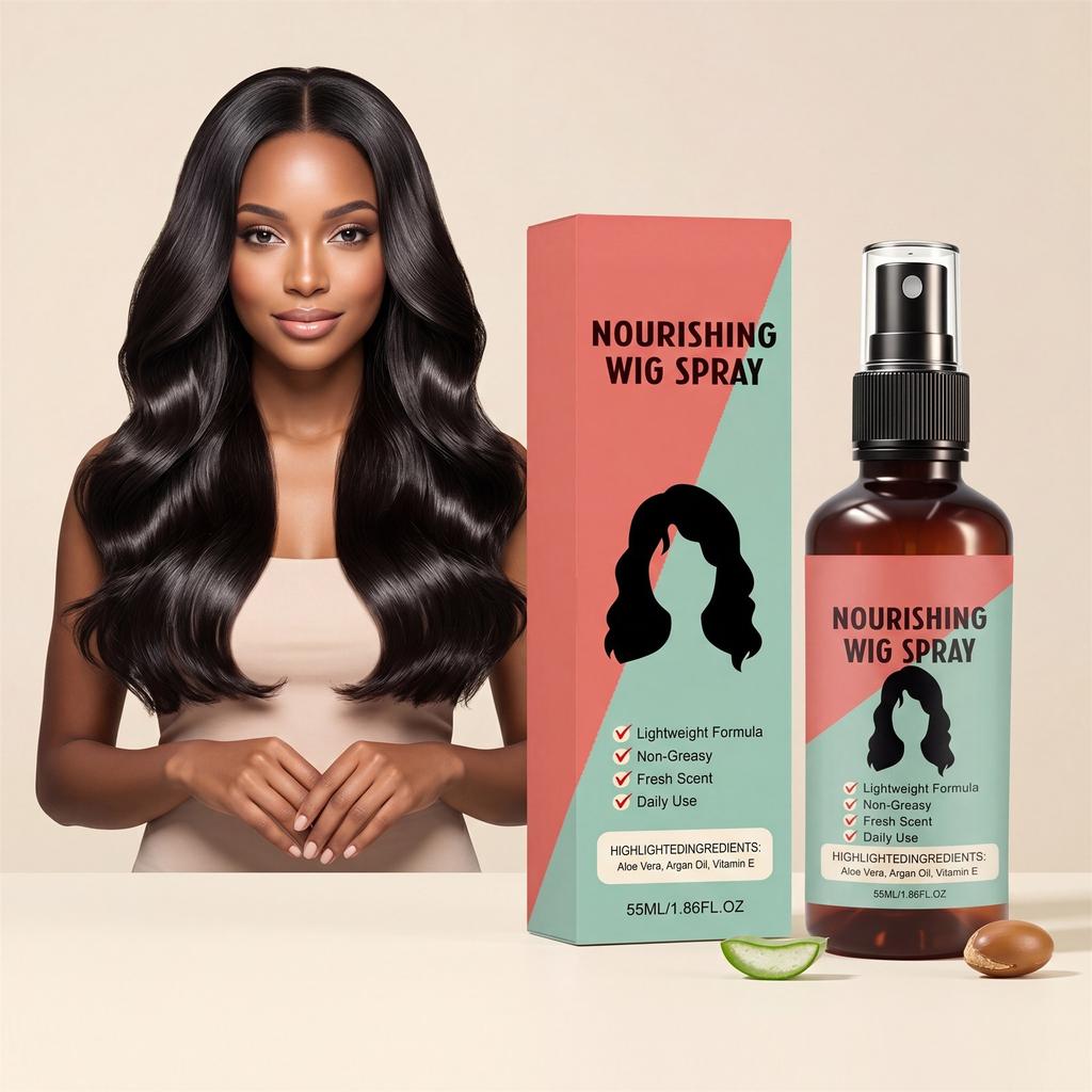 Moisturizing Wig Spray, Special Care Spray for Wigs To Be Smooth and Silky, Tangle-free and Anti-frizz. less