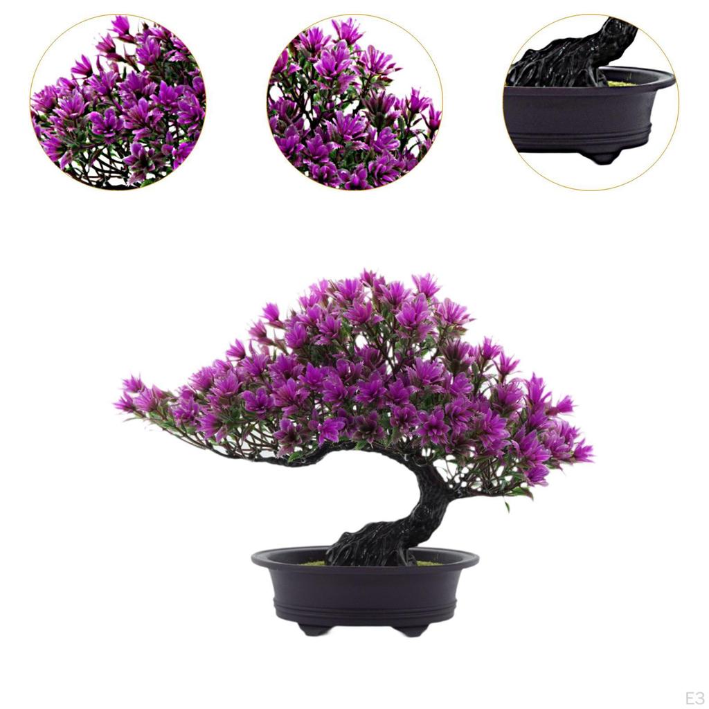 Artificial Bonsai Tree As Decorative Piece, Realistic Faux Plant for Windowsill And Office