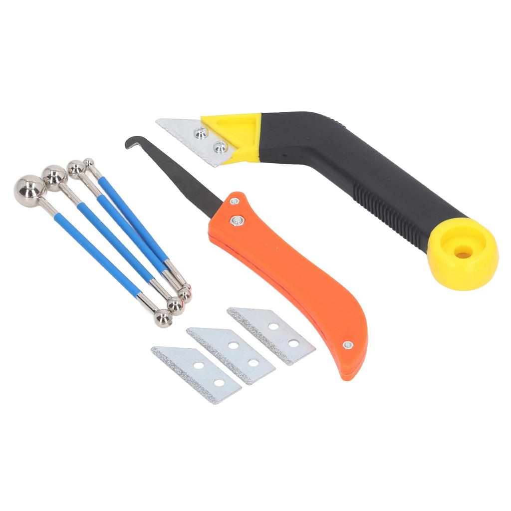 Набор инструментов для заделки швов Угловая пила для затирки Двусторонний шариковый инструмент для плитки для очистки и заполнения швов плитки