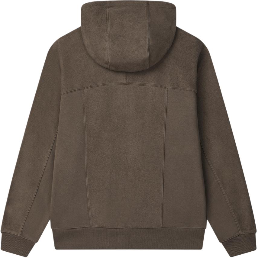 Fila Серия Milano Модная свободная универсальная куртка с капюшоном Мужские куртки Коричневая F11M515501F-BN