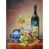 DIY 3D круглая алмазная картина вино фрукты вышивка крест ремесло стежок домашний декор