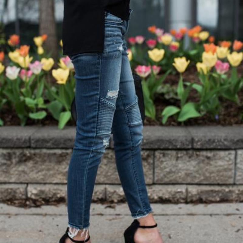 GMXIA Леггинсы-карандаш для похудения с эластичными складками и отверстиями