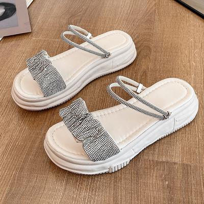 Женские тапочки Девочки Шлепанцы на танкетке Сандалии Каблуки Нескользящие женские шлепанцы Пляжная обувь Повседневные дышащие сандалии