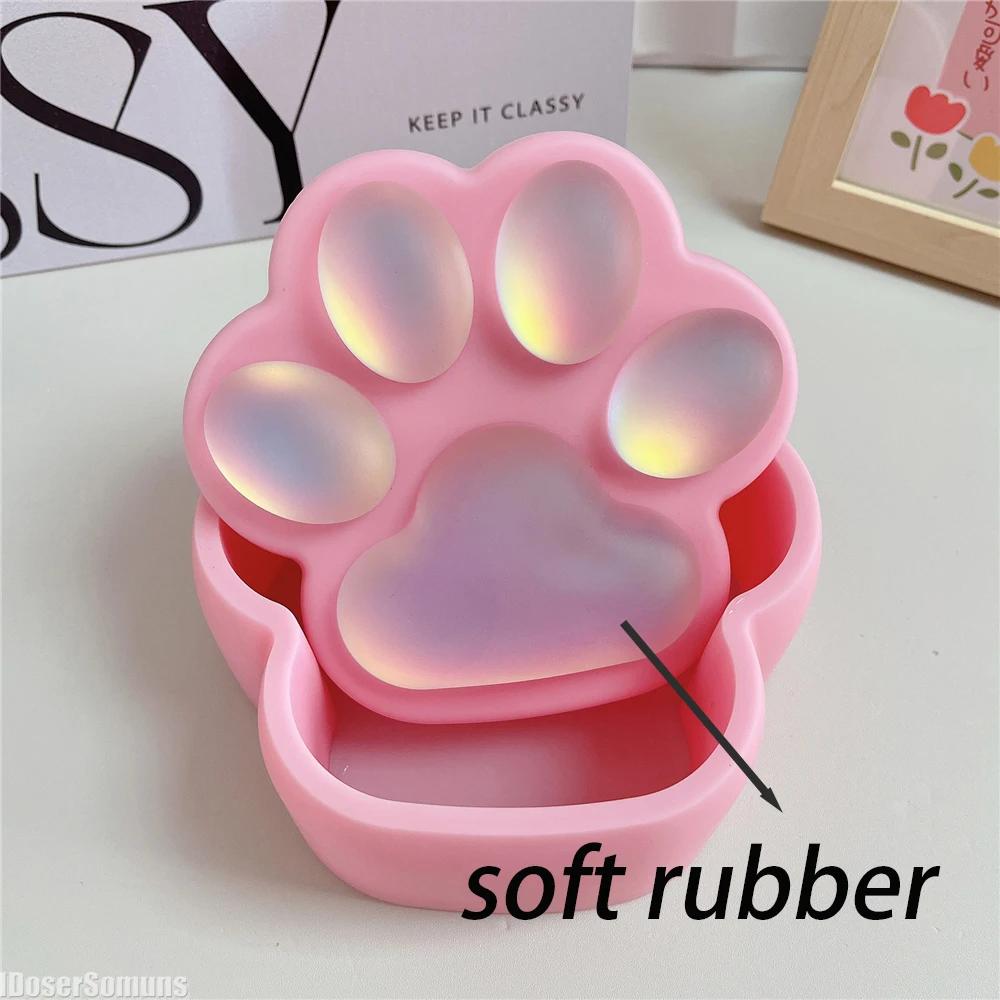Kawaii Кошачий коготь Коробка для хранения Баночки Конфетница Канистра для ювелирных изделий Материал для макияжа Дизайн ногтей Разное Подарки Красочные