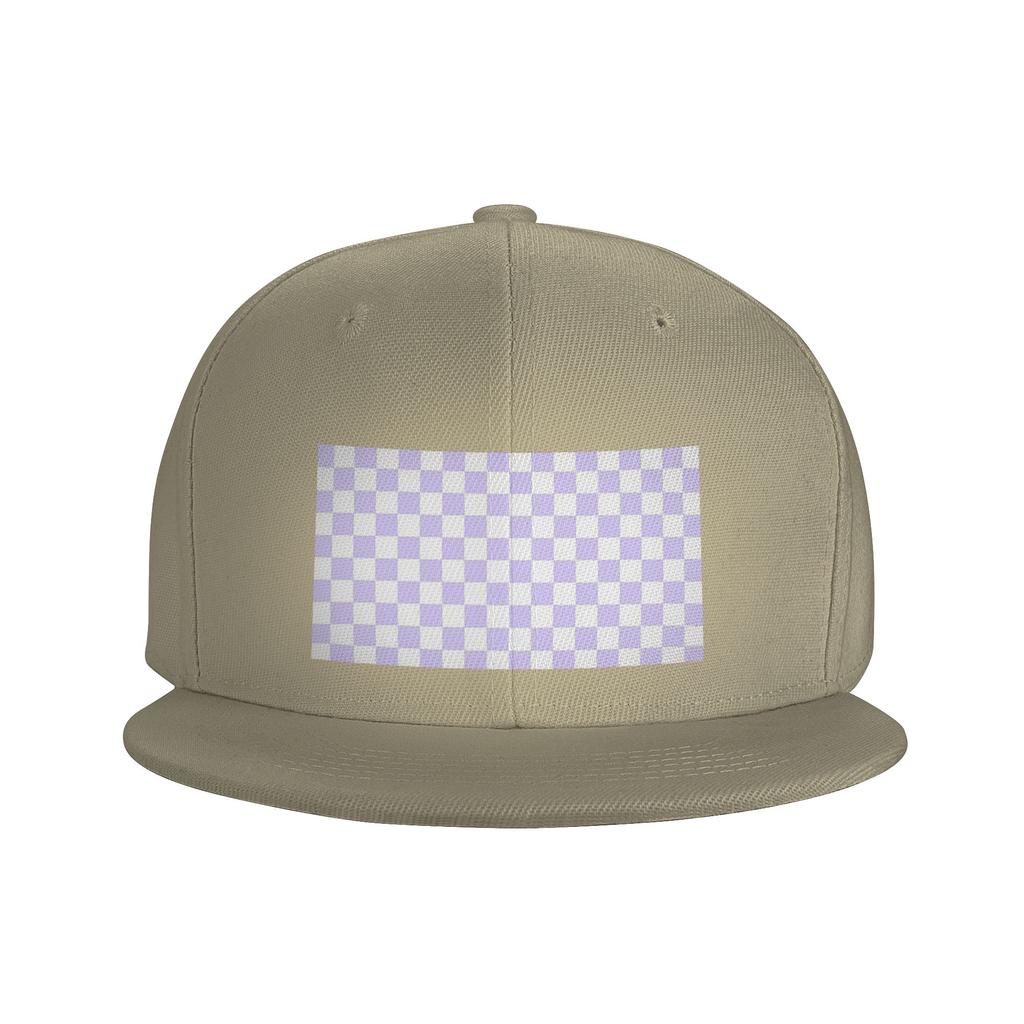 Белые и светло-лавандовые фиолетовые клетчатые бейсболки Snapback Бейсбольные кепки Повседневные Кепки для улицы для унисекс и Женщин Унисекс