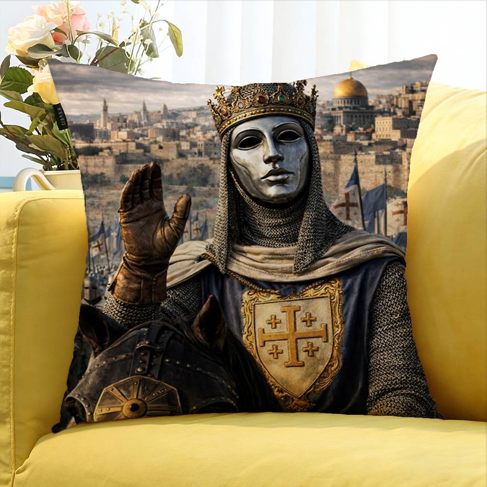 Baldwin Iv King Of Jerusalem Various Sizes Square Pillow Case For Car Home Bedchamber Decor