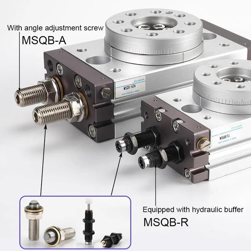 Pneumatic Rotary Cylinder MSQB10A MSQB20A MSQB30A MSQB50A MSQB20R MSQB30R MSQB Adjustable Cylinder Rotary 0-190° Degrees
