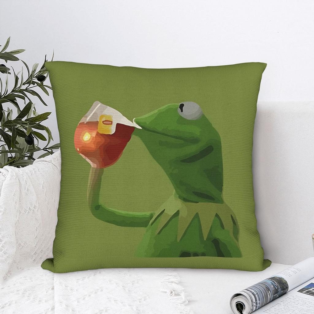 Kermit But thats None of my Business Meme Square Pillowcases Couch Cushion Case Cool Home Decoration Throw Pillow Case