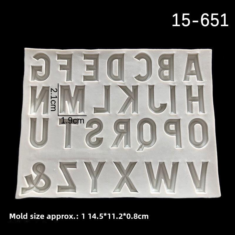 Cross-Border Alphanumeric Silicone Mold for Fondant, Chocolate, or Clay Cake Decoration