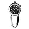 Carabiner Watch Clip Watch Keychain Pendant Watch Waterproof Luminous Analog Stylish Silver Black Outdoor Fashion Accessory Men's