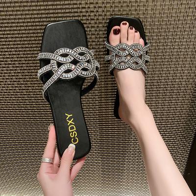 Мода | Летние женские шлепанцы, черные, белые, дизайнерские, брендовые, модные, женские, на плоской подошве, с открытым носком, домашние шлепанцы, повседневные, сандалии, популярные