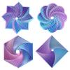 4 шт. 3D-печатный фрактальный спиннер-шестигранник для снятия стресса и тревоги, расширенный спиннер-восьмиугольник, звезда, цветок, квадратная сенсорная игрушка, игрушка для декомпрессии