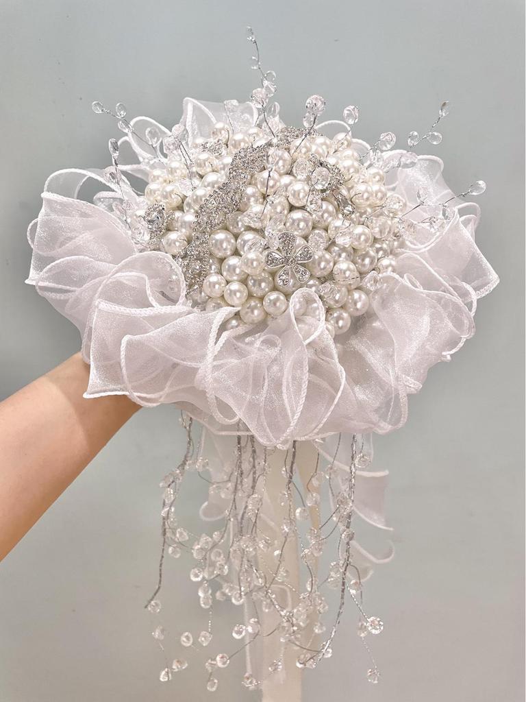 Золотой Свадебный Букет DIY Набор - Дизайн Жезла с Жемчугом