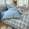 Plaid Striped Bed Sheet Quilt Cover Twill Thickened Quilt Cover Bedding Quilt Cover Three-piece Bed Sheet Set