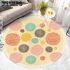Cartoon Circular Carpet Bedroom Computer Swivel Chair Mat Children's Room Study Desk Floor Mat Silent