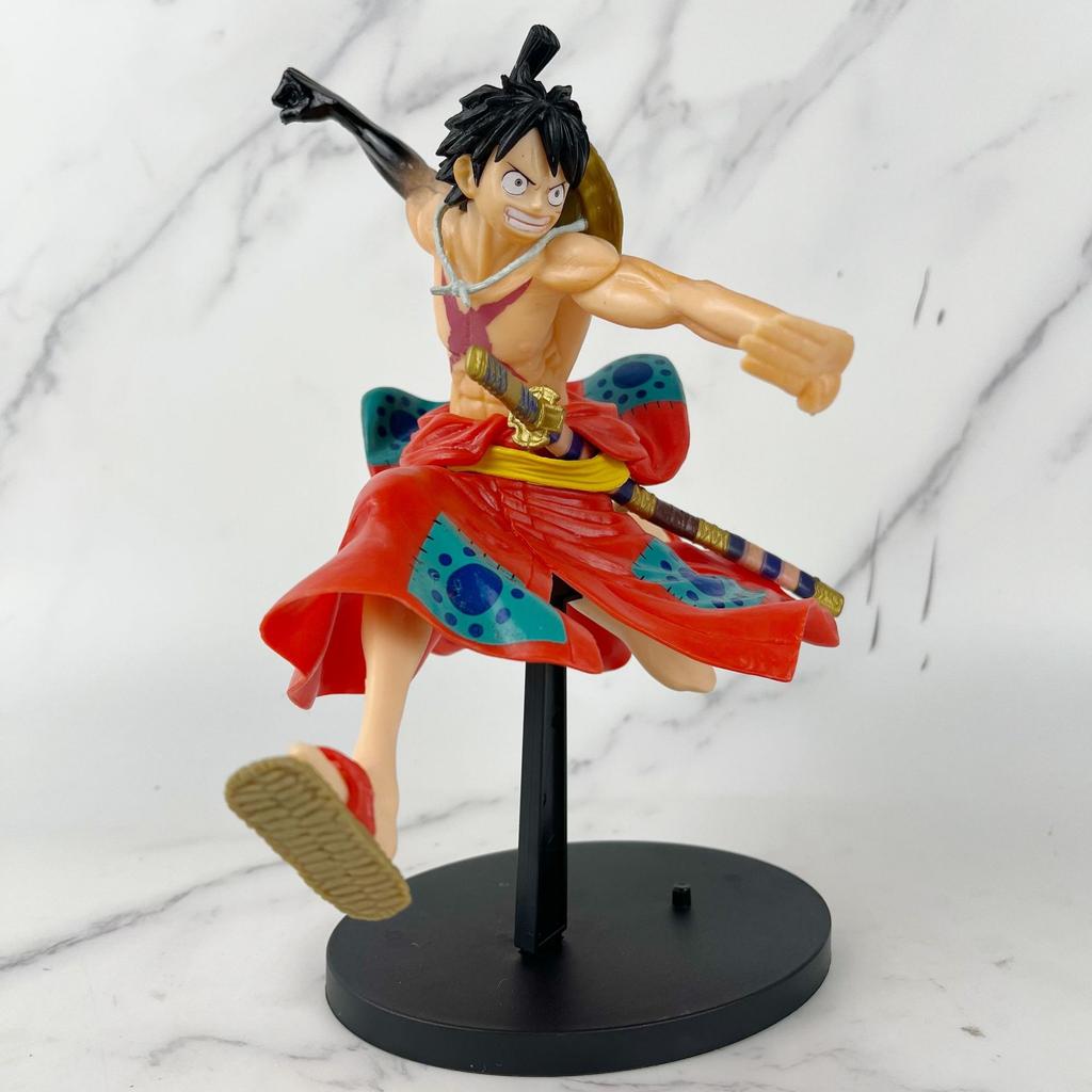 23 см Аниме One Piece Кимоно Манки Д. Луффи Вторая передача Дуэль Фигурка Сцена ПВХ Модель Игрушка Коллекционирование Настольные Украшения Подарок