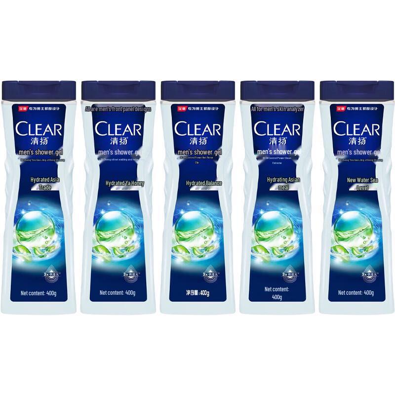 CLEAR Men's Balance Oil Control Shower Gel 5 x 400g Pack
