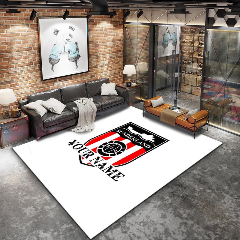 Sunderland Association Football Club Custom Name Carpet Rug For Living Room Bedroom Home Sofa Decoration Kids Play Nonslip Floor Mat
