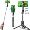 44 Inch Selfie Stick Phone Tripod with Wireless Remote Extendable Smartphone Tripod Stand 360 Rotation
