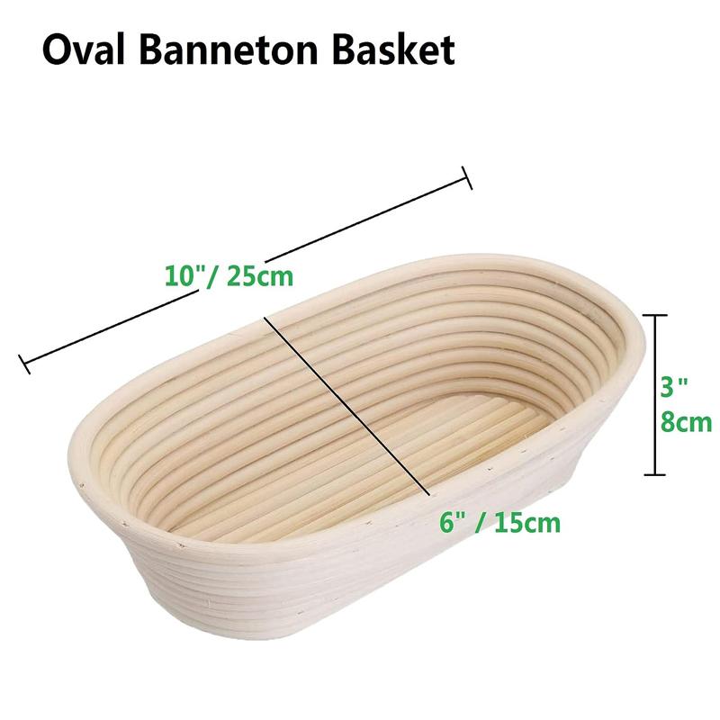 Rattan Bread Proofing Basket Natural Oval Rattan Wicker Dough Fermentation Sourdough Bread Basket