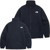 The North Face Логотип Воротник-стойка Свободный Молния Длинный рукав Хлопковая куртка Мужские куртки Темно-синий NJ3NQ55C