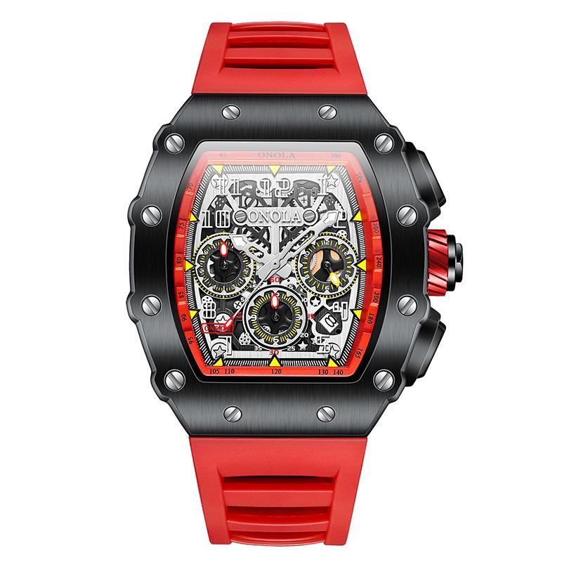 Модные многофункциональные полностью автоматические механические мужские часы водонепроницаемые ленточные часы для мужчин