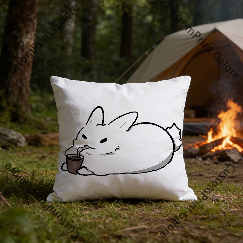 Cute GGubby Pillow Cover Polyester Square Cushion Case 45 cm Decorative for Home Couch Bed Car Decor
