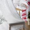 Рождественские зимние снежные сцены, прозрачные шторы со снеговиком, рождественские украшения для дома, оконные тюлевые шторы для гостиной, спальни