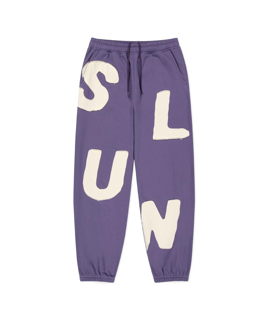 Sun Love Capital Брюки-джоггеры из брашированного хлопка Фиолетовые