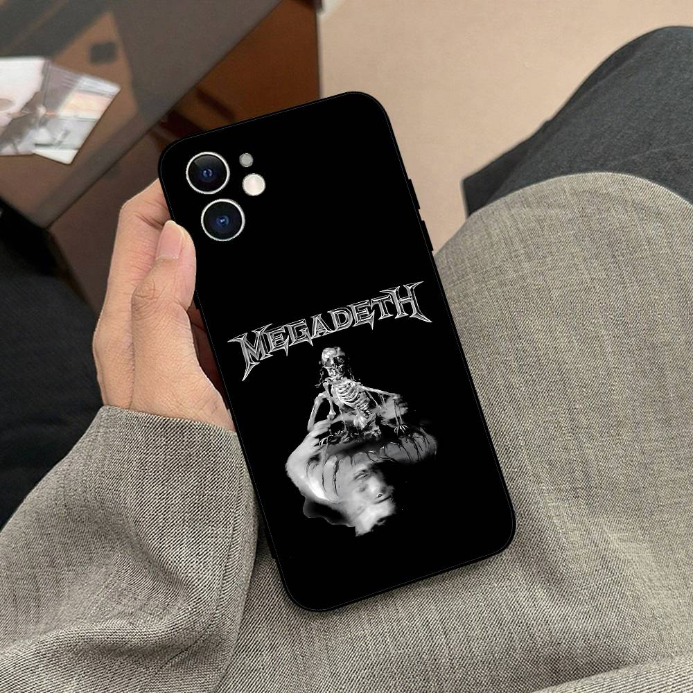 Чехол для телефона Музыкальная группа T-Megadeth Черный чехол для телефона Для IPhone 17/16/15/13/14 Pro Max/ 11Plus/X/Xr/Xs Max 13mini