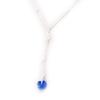 [K6460] - Silver 'Love' Necklace Blue