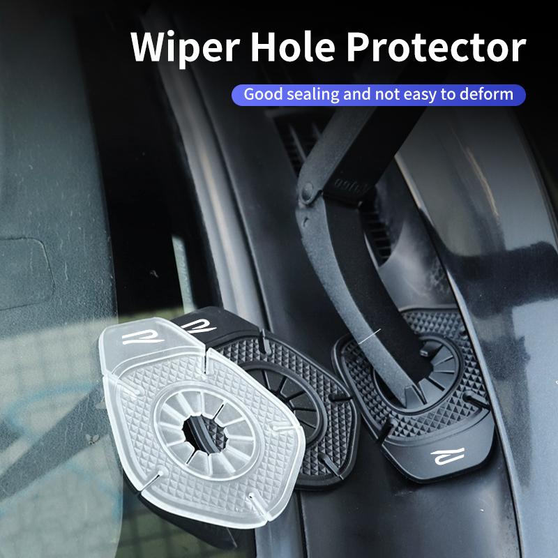 BIG1 Car Windshield Wiper Hole Protector Silicone Material Dustproof For VW R Magotan Passat Scirocco Golf 5 7 Polo Jetta Sagitar
