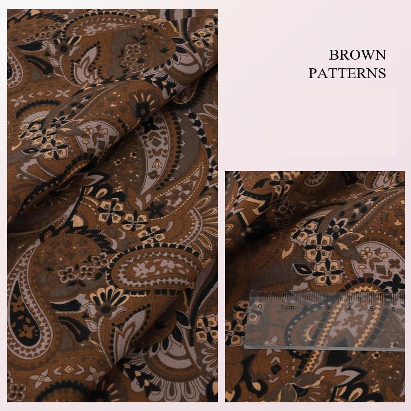 Ткань с цветочным принтом Высококачественная хлопковая ткань Дышащая Мягкая для одежды Шитья Платья Постельное белье Простыни Шторы Материал