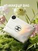 Chanel Стеганая нейлоновая косметичка, вместительная косметичка-органайзер, дорожная сумка-несессер на молнии, портативная повседневная сумка-клатч для хранения для женщин