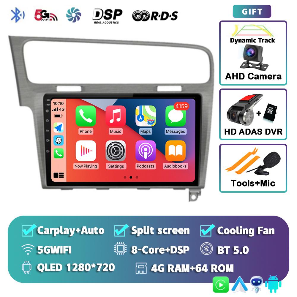 Android 14 Carplay Автомагнитола Для Volkswagen VW Golf 7 2013 - 2016 2017 2018 2019 2020 MK7 Мультимедийный Плеер Стерео Система GPS Головное Устройство