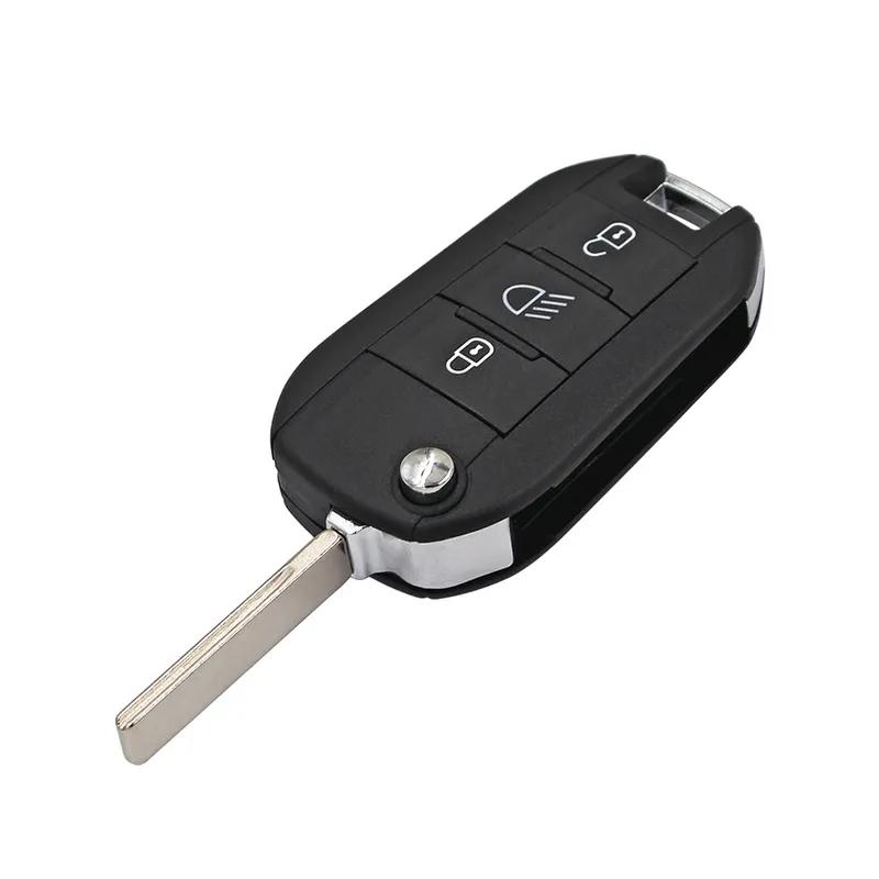 3 Button Flip Remote Key Fob 433MHz 4A Chip For Peugeot Partner 508 308 Expert For Citroen Dispatch C3 C4 Cactus Berlingo HU83