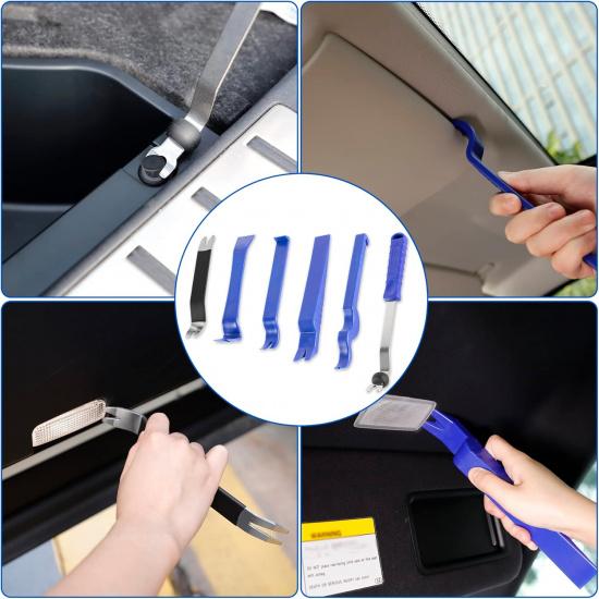 Набор инструментов для снятия обшивки LivTee, набор рычажных инструментов для снятия клипс и фиксаторов, 100 шт. фиксаторов бампера, пластиковых автомобильных заклепок, толкателей