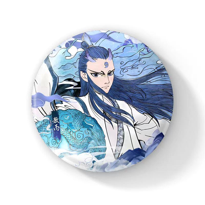 1 шт., значки на воротник рюкзака, броши на периферию Nezha, значок для фильма Nezha, демонические дети, ревущие в море