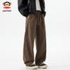 Paul Frank Men's Heavyweight Cotton Workwear Loose Straight-Leg Casual Pants