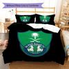 Al-Ahli Saudi FC Pattern Bedding,Quilt Set Quilt Cover Pillowcase Home Birthday Gift(1 * duvet cover + 2 * pillowcase, without core)