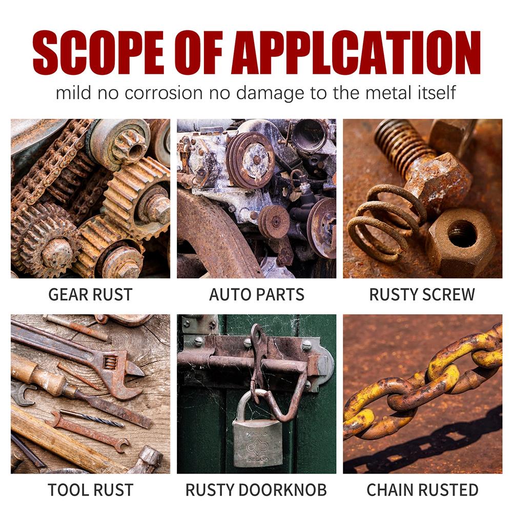 Металлический спрей для удаления ржавчины с кистью, очиститель краски для железа